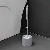 Toilet Plunger and Brush, Toilet Plunger and Bowl Brush Combo, Toilet Brush Holders, Floor Standing/Wall Mounted, Comfortable Handle, Soft Bristles, for Bathroom Cleaning