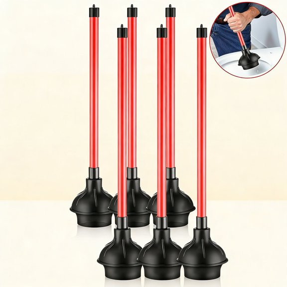 Toilet Plunger Bulk Heavy Duty Rubber Plug Suction Cup Double Thrust Force Commercial Bowl Plunger Pump for Bathroom Hotel Stores