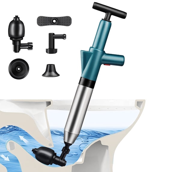 Toilet Plunger, Drain Clog remover, Plungers for Bathroom, Drain Snake, Air Drain Blaster with Real-Time