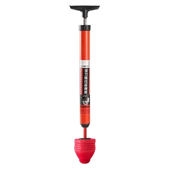 Toilet Plunger Heavy Duty Stainless Steel High Pressure Unblocker 64*9cm High Pressure Toilet Plunger for Toilets and Floor Drains