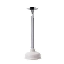 Toilet Plunger with Holder Unique Drip-Free Ventilated Caddy, Heavy Duty Rubber Bathroom Plunger for Sink Shower Drain, 19.5" Ergonomic Handle Commercial & , 1* Sewer Cleaning Tool with Long Handle