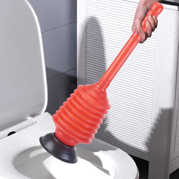 Toilet Plunger Powerful High Pressure Drain Plunger Suction Cups Toilet Unblocker Vacuum Plunger Unblocker Suitable For Toilet Bathtub Shower Sink Red 2026