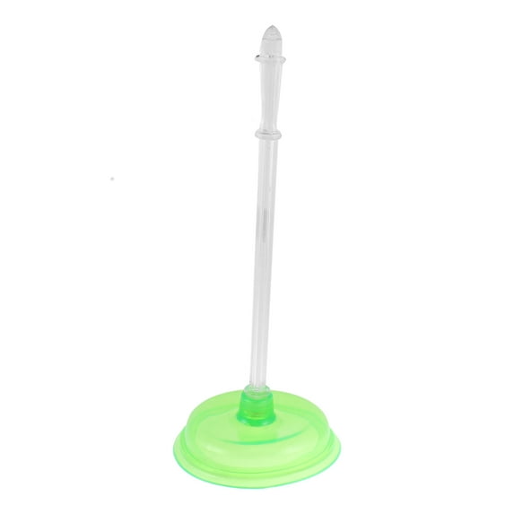 Toilet Plunger Rubber Suction Cup Drain Pump Cleaning Tool Clear