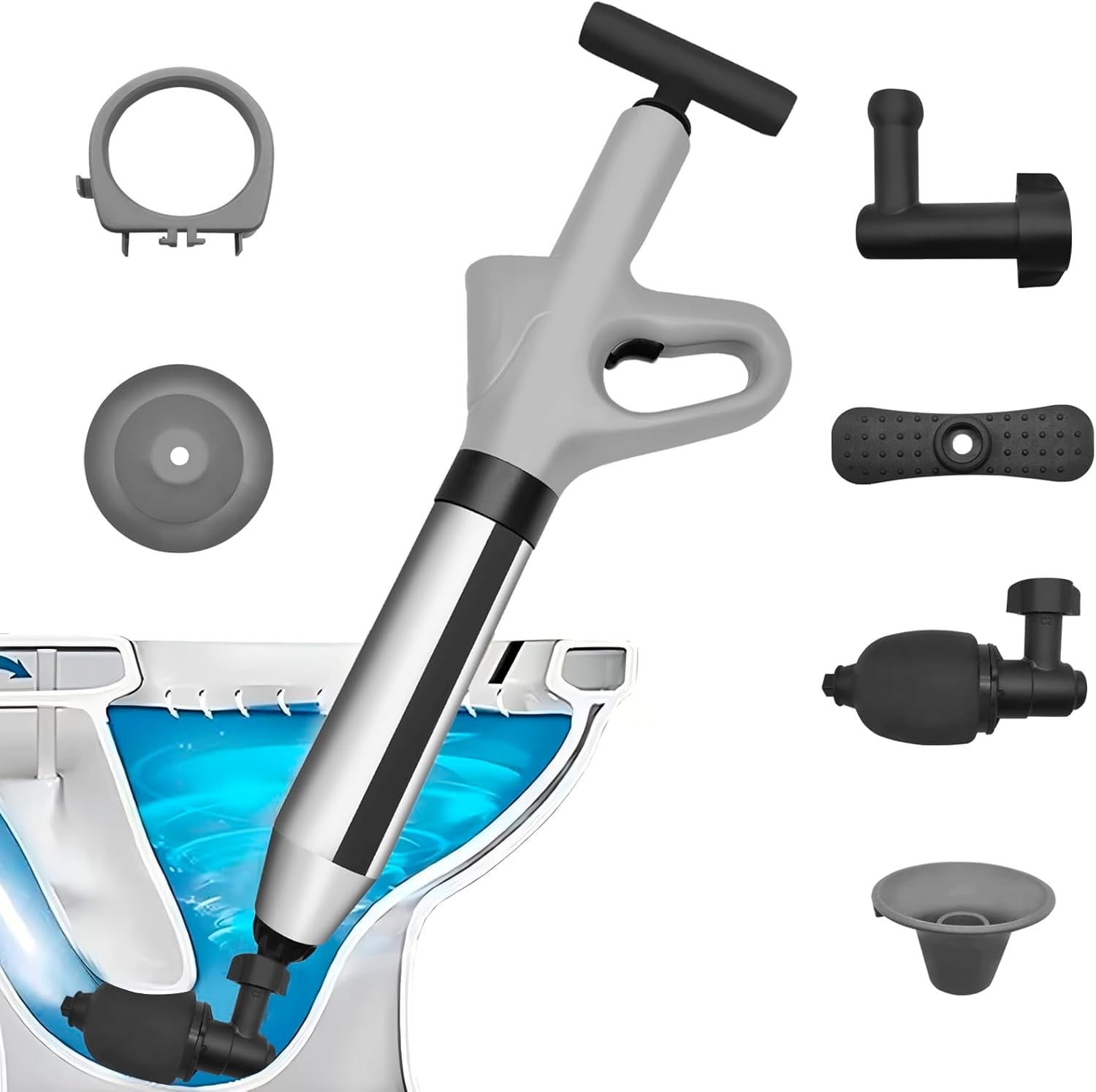 Toilet Plunger .Steel Toilet Gun Plunger. Powerful high Pressure air ...