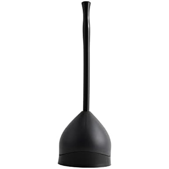 Toilet Plunger and Hideaway Caddy Combo for Bathrooms, 2-Piece Heavy-Duty Toilet Plunger and Holder Set, Black$$Home Decor, Kitchen, & Other