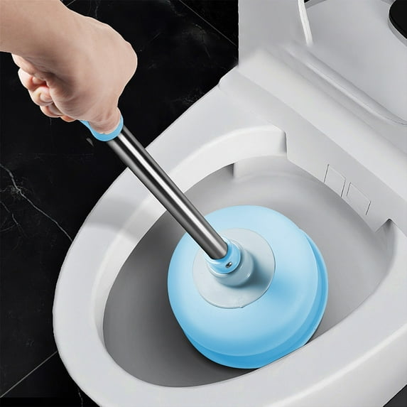 Toilet Plunger with Extended Handle Powerful Suction Thickened Rubber Plunger Easy to Remove & Clean Sink for Bathroom Floor Drains and Pools, Sink