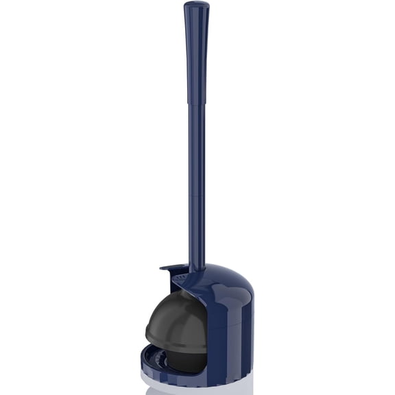 Toilet Plunger with Holder, Plunger with Holder for 5.3-inch Toilet Drain, Plungers for Bathroom with Holder, Toilet Plunger Heavy Duty (1, White)