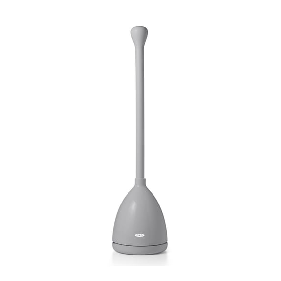 Toilet Plunger with Self-Closing Canister and Ventilated Drip Tray, Works on All Toilets Including Low-Flush Models
