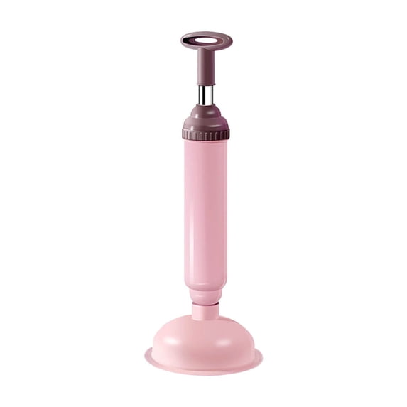 Toilet Plunger with Vacuum Suction Cup Heavy Duty Bathroom Unclogger, Pink