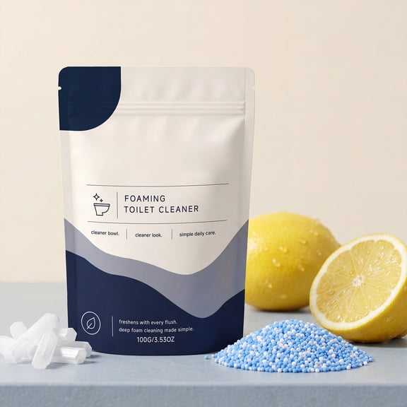 Toilet Power cleaning powder Self-Activating Powder Easy Clean Foaming Deep Cleaning with Built-in Spoon Upgrade Stain Removal and a Fresh Shine-Bathroom Essential