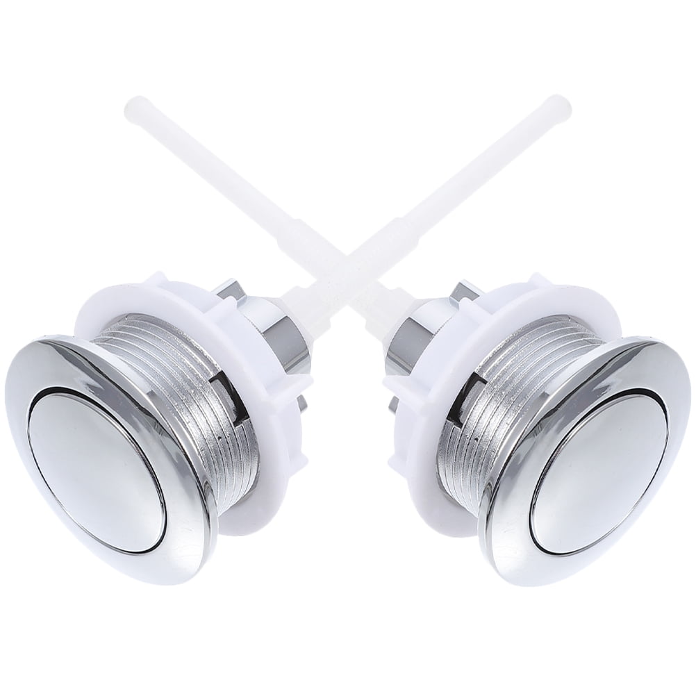 Toilet Push Button Flush Valve Tank Covers Lid Buttons Valves Glacier