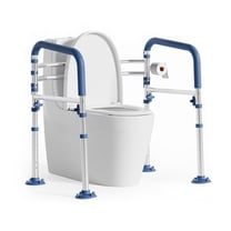 Loyoda Toilet Safety Rails, Adjustable Bathroom Toilet Frame for Elderly and Handicap, Supports up to 350Lb