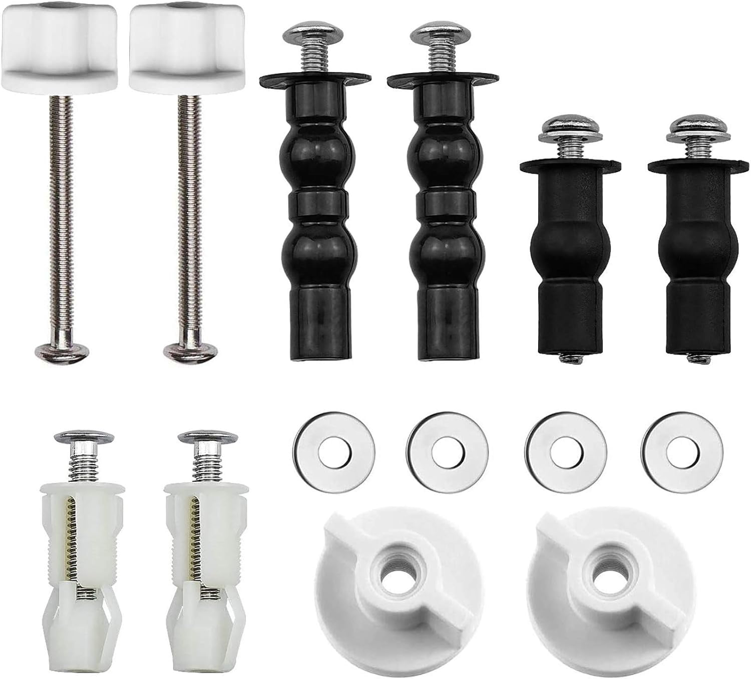 Toilet Repair Kit For Universal Toilet Seats, Downlock Screw Nuts & Stainless Steel Gasket Bolts Replacement, Easy Fix Installation Tools