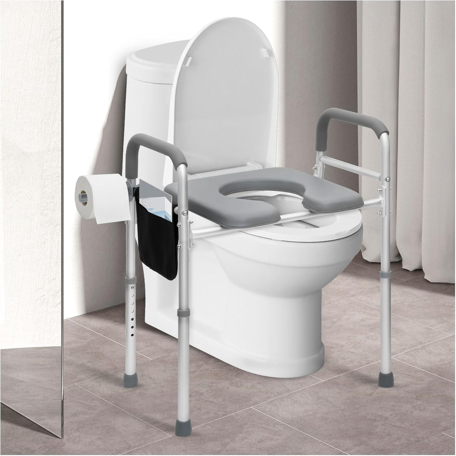 Toilet Riser with Handles,Toilet Seat Lifter with 360 lb Capacity for ...