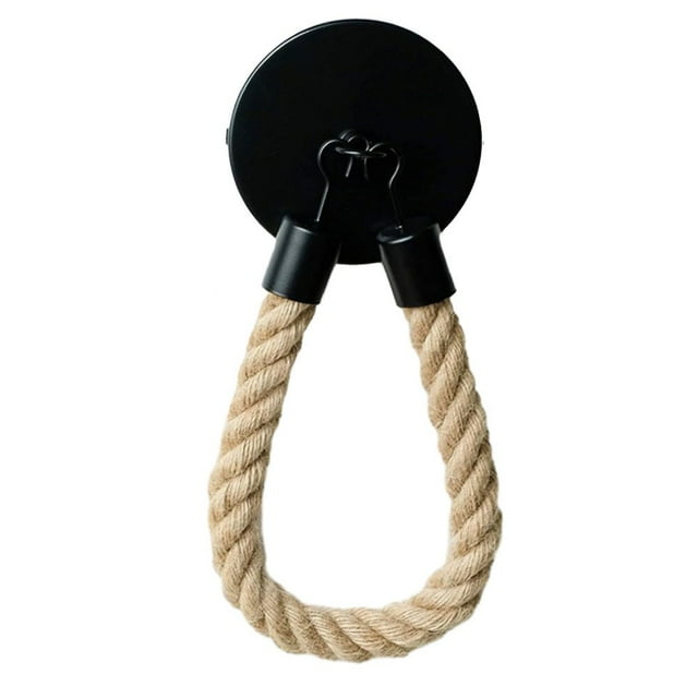 Toilet Roll Holder Mounted Vintage Toilet Holder with Hemp Rope