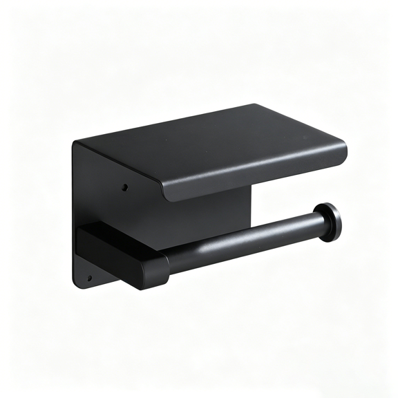 Toilet Roll Holder with Shelf, Stainless Steel Wall Mount Tissue Holder