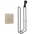 thumbnail image 1 of Toilet Roll Paper Holder, Tissue Storage Organizer, Over The Tank Toilet Paper Roll Holder Wall Mount, Heavy-Duty Metal Adhesive Hanging Toilets Tissue Holder for Bathroom and Camper,Black, 1 of 9