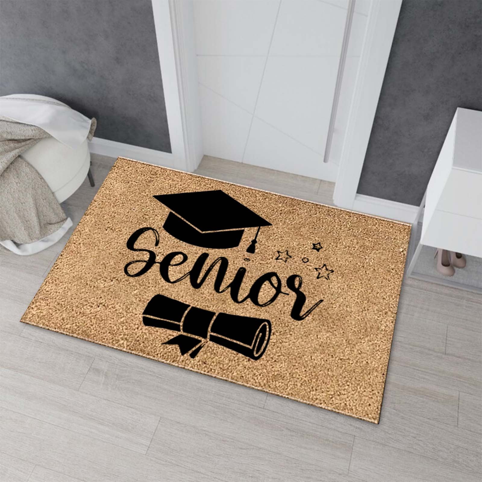 Toilet Rug Desk Chair Mat to Catch Dirty for Bathroom "Make A Statement