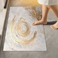thumbnail image 1 of Toilet Rug Rectangle Bathroom Rugs Non-Slip Soft Plush Machine Washable Contour Bath Mat Abstract Oil Swirls Circular 24x16, 1 of 9