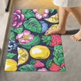 thumbnail image 1 of Toilet Rug Rectangle Bathroom Rugs Non-Slip Soft Plush Machine Washable Contour Bath Mat Apple Blueberry Strawberry Rose 24x16, 1 of 9
