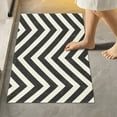 thumbnail image 1 of Toilet Rug Rectangle Bathroom Rugs Non-Slip Soft Plush Machine Washable Contour Bath Mat Chevron Lines 24x16, 1 of 9