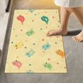 thumbnail image 1 of Toilet Rug Rectangle Bathroom Rugs Non-Slip Soft Plush Machine Washable Contour Bath Mat Colorful Birds and Stars 24x16, 1 of 9