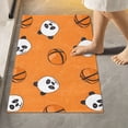 thumbnail image 1 of Toilet Rug Rectangle Bathroom Rugs Non-Slip Soft Plush Machine Washable Contour Bath Mat Funny Panda and Basketball 24x16, 1 of 9