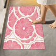 thumbnail image 1 of Toilet Rug Rectangle Bathroom Rugs Non-Slip Soft Plush Machine Washable Contour Bath Mat Grapefruit Fruit 24x16, 1 of 9