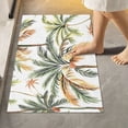 thumbnail image 1 of Toilet Rug Rectangle Bathroom Rugs Non-Slip Soft Plush Machine Washable Contour Bath Mat Palm Tree Leaf 24x16, 1 of 9