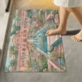 thumbnail image 1 of Toilet Rug Rectangle Bathroom Rugs Non-Slip Soft Plush Machine Washable Contour Bath Mat Peacock in Gardens 24x16, 1 of 9