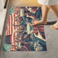 thumbnail image 1 of Toilet Rug Rectangle Bathroom Rugs Non-Slip Soft Plush Machine Washable Contour Bath Mat People Cheering with Beer 24x16, 1 of 9