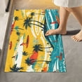 thumbnail image 1 of Toilet Rug Rectangle Bathroom Rugs Non-Slip Soft Plush Machine Washable Contour Bath Mat Summer Beach Palm Tree 24x16, 1 of 9