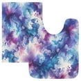 thumbnail image 1 of Toilet Rug Set Non-Slip Bathroom Rugs Soft Plush Machine Washable Contour Bath Mat Abstract Tie Dyeing 24x20/24x16, 1 of 9