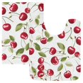 thumbnail image 1 of Toilet Rug Set Non-Slip Bathroom Rugs Soft Plush Machine Washable Contour Bath Mat Beautiful Cherry Fruits 24x20/24x16, 1 of 9