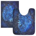 thumbnail image 1 of Toilet Rug Set Non-Slip Bathroom Rugs Soft Plush Machine Washable Contour Bath Mat Leo Of Zodiac 24x20/24x16, 1 of 9