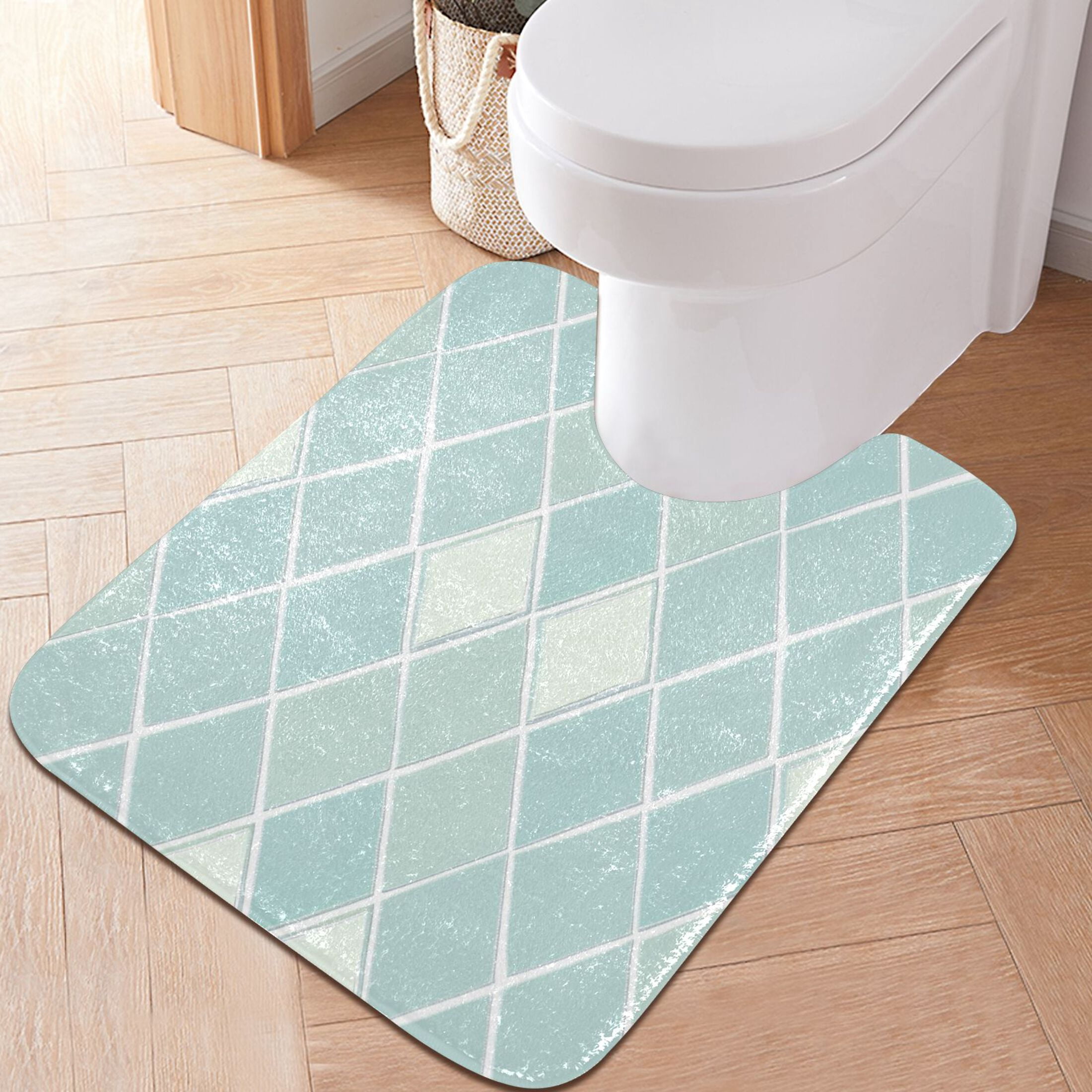 Toulet Rug Toilet Rug U-Shaped Bathroom Rugs Non-Slip Soft Plush Machine Washable ...