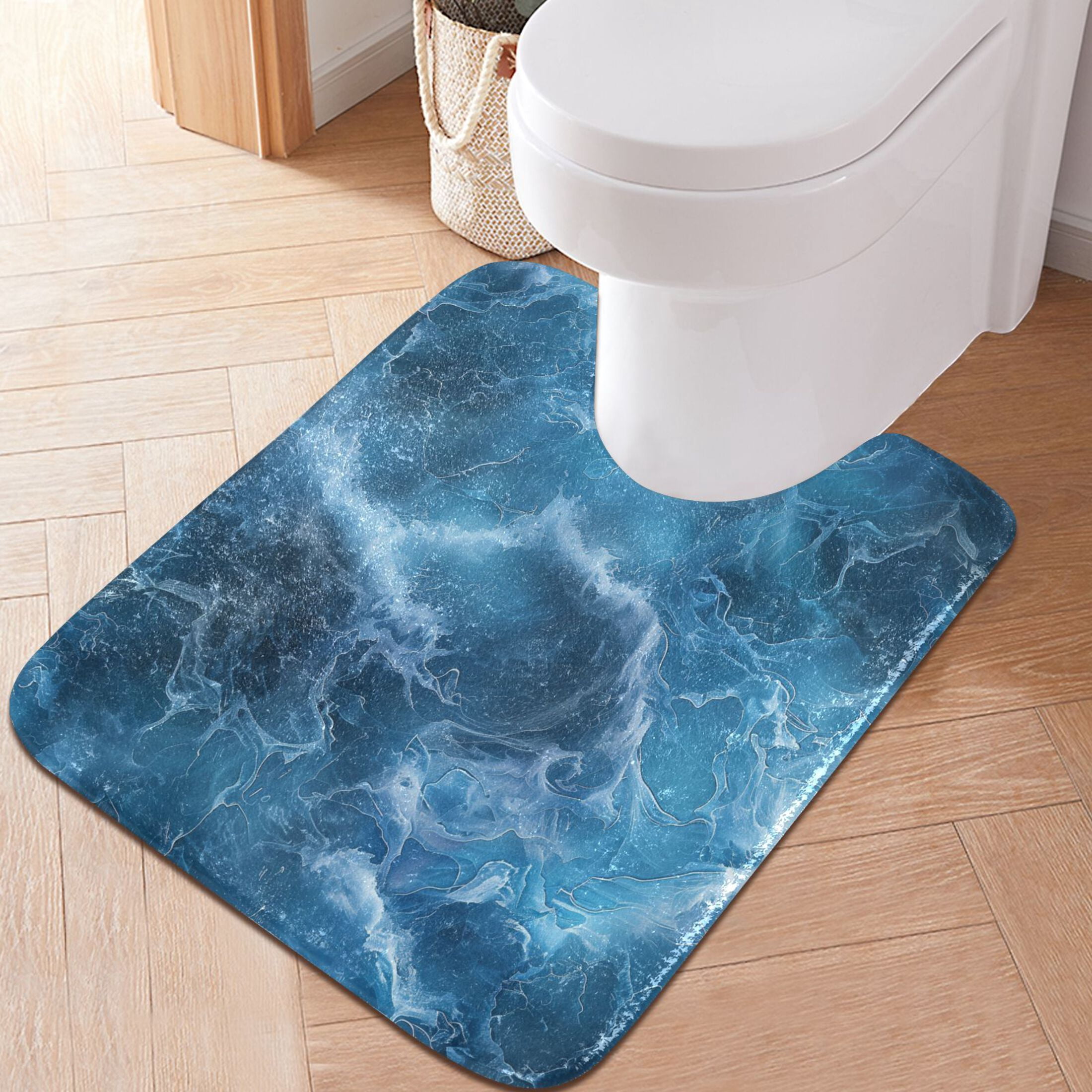 Uti Rugs Toilet Rug U-Shaped Bathroom Rugs Non-Slip Soft Plush Machine Washable ...