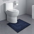 thumbnail image 1 of Toilet Rugs U Shaped 15.75*19.7Inches, Soft Comfortable Absorbent Chenille Toilet Mat for Bathroom Floor, Non-Slip Contour Bathroom Rugs for Toilet, Dry Quickly Machine Washable, Navy, 1 of 6