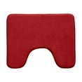 thumbnail image 1 of Toilet Rugs U Shaped Bathroom Rug,Machine Washable Non Slip Quick Dry Super Absorbent Ultra Thin Toilet Mats for Bathroom Toilet,15.7x19.6in(Red), 1 of 6