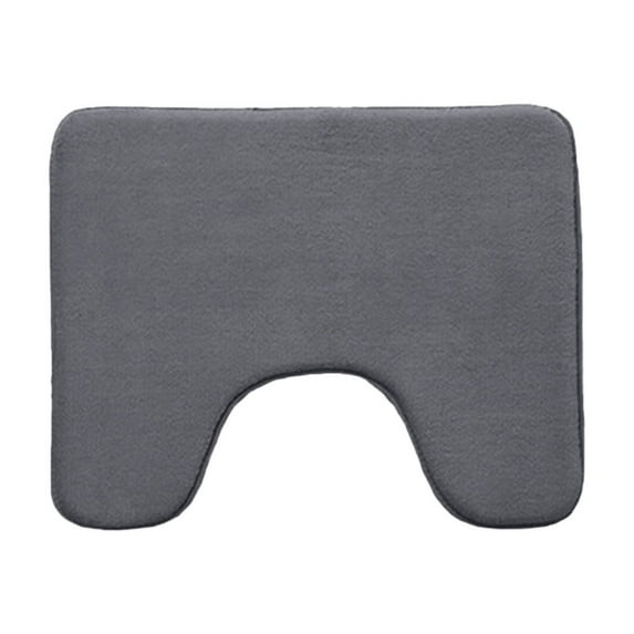 Toilet Rugs U-Shaped Mat 16x20in, Contour Bathroom Mat - Ultra Soft & Absorbent Microfiber, Quick-Dry, Machine Washable with Non Slip Backing