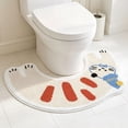 thumbnail image 1 of Toilet Rugs U Shaped Washable – 26" x 15" Plush Fur Bath Mat, Non Slip Absorbent for Bathroom Floor, 1 of 8