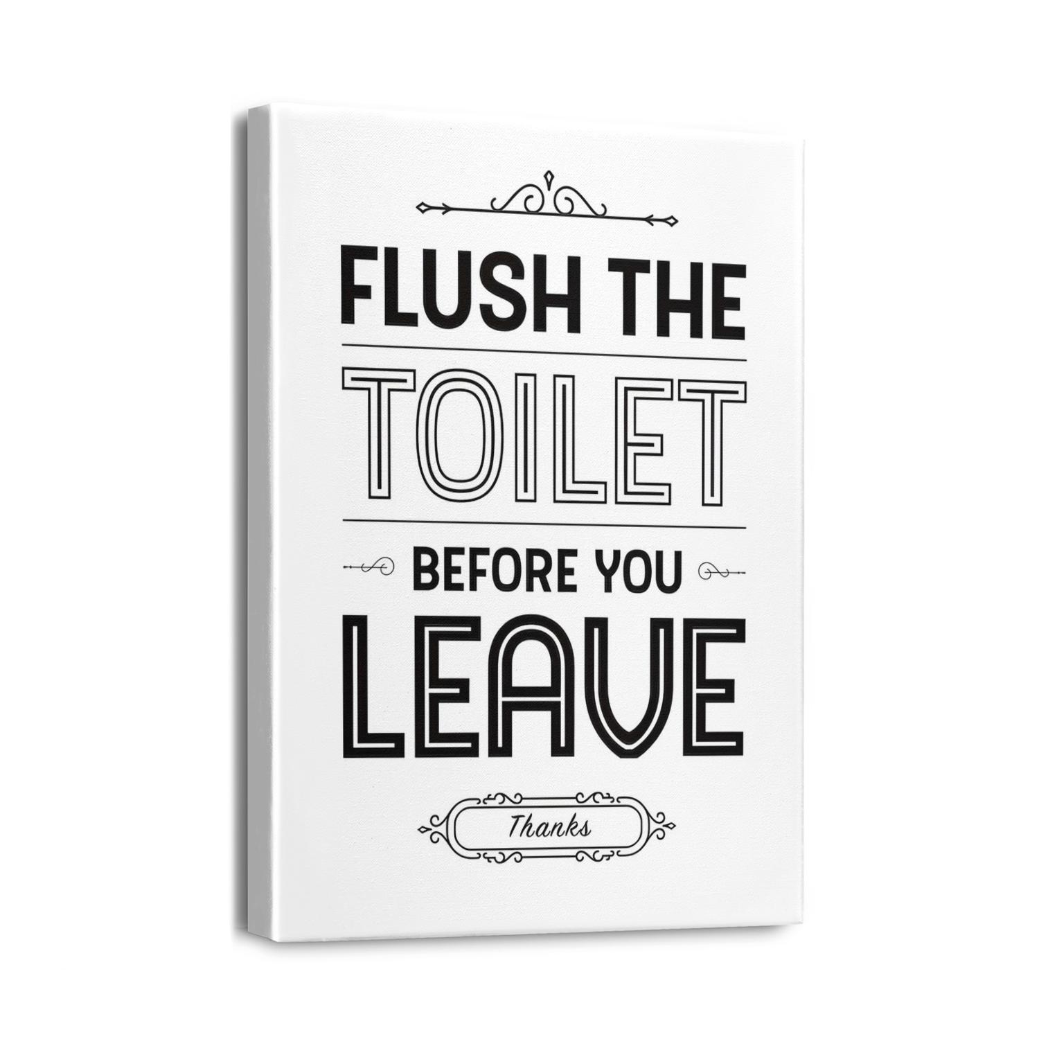 Toilet Rules Wall Art Rustic Farmhouse Bathroom Decor Humorous