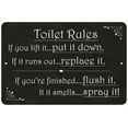 thumbnail image 1 of Toilet Rules, if you lift itâ€¦ Funny Bathroom 8x12 Metal Sign 208120061031, 1 of 1