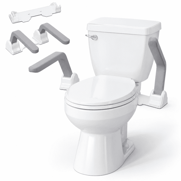 Toilet Safety Frame, Heavy-Duty Carbon Steel, 500lb Weight Capacity for Seniors