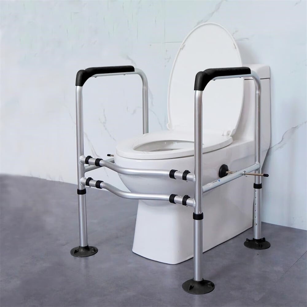 Toilet Safety Handrail, Aluminum Alloy Height Width Adjustable Toilet