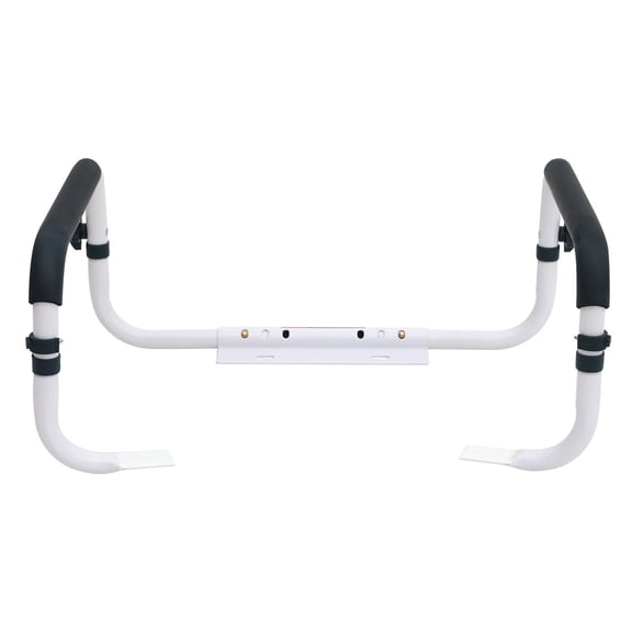 Toilet Safety Rail, 300LBS Adjustable Width, Handicap Grab Bars for Seniors, Easy Install Toilet Frame with Padded Armrests, Assistive Device