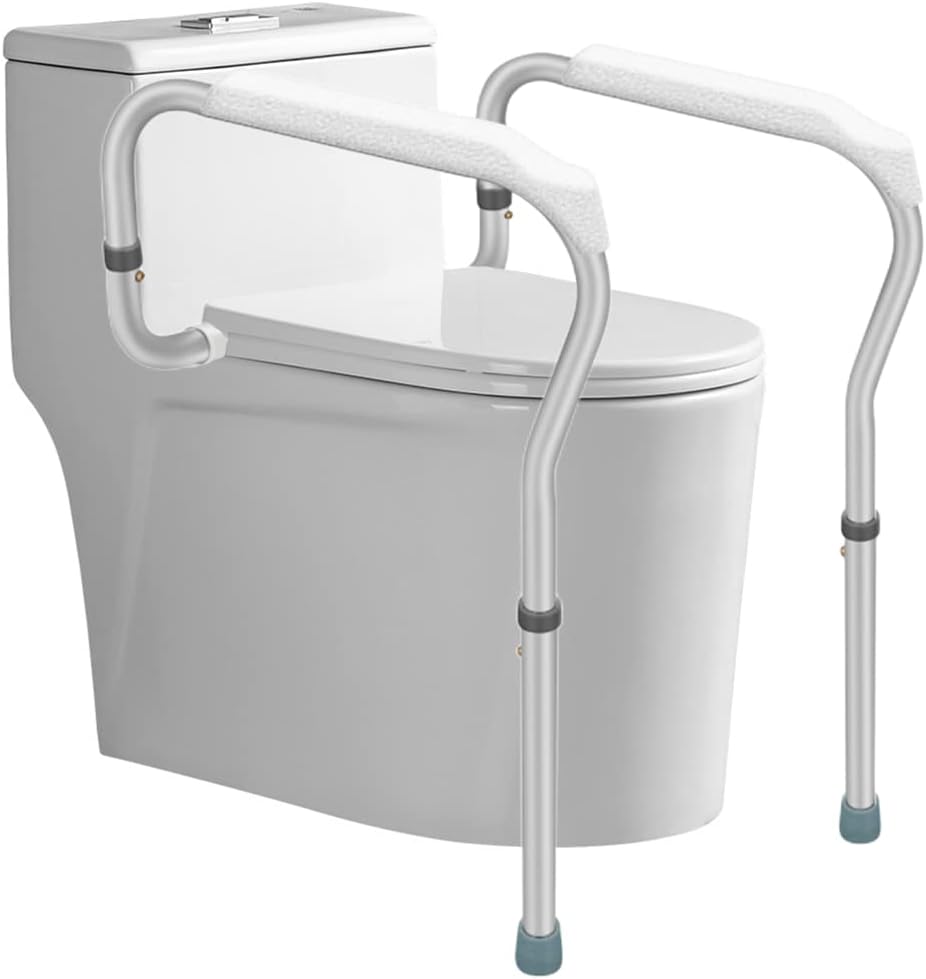 Toilet Safety Rail Adjustable Grab Bar Medical Bathroom Safety Frame