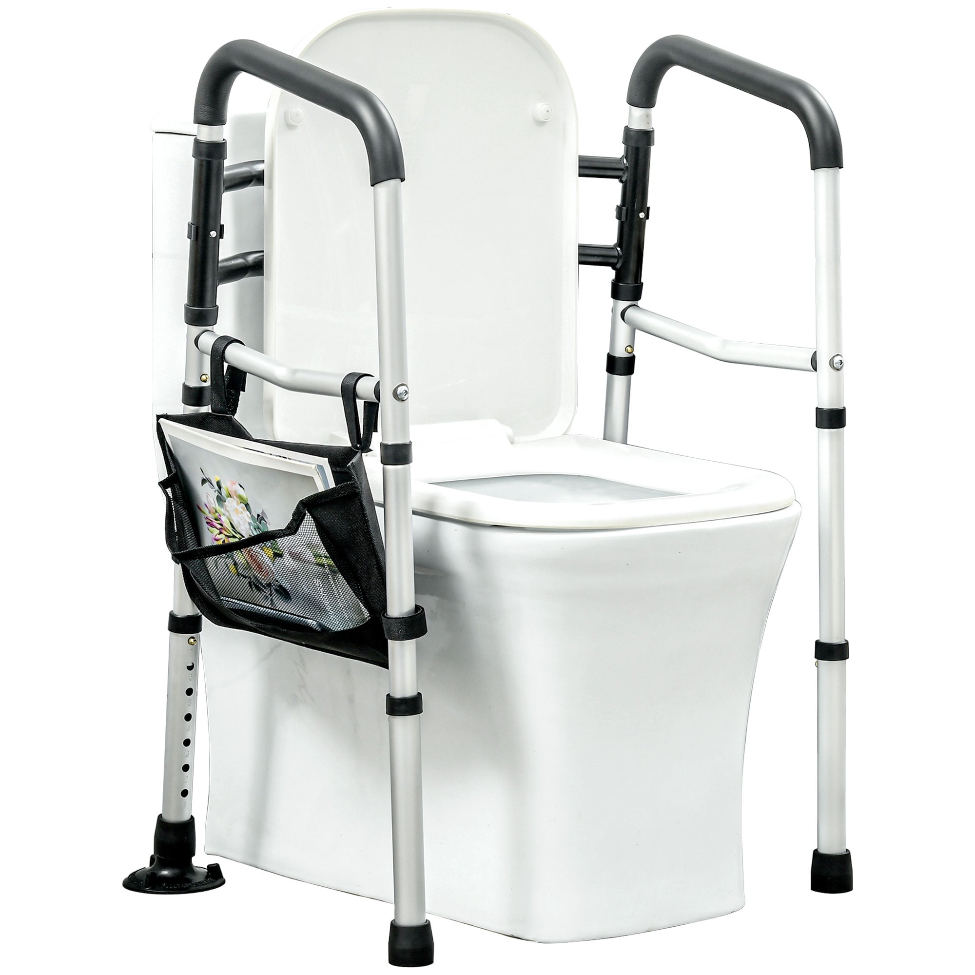Toilet Safety Rail Adjustable Toilet Frame with Handles for Seniors
