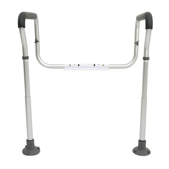 Toilet Safety Rail, Bathroom Toilet Seat Frame, Adjustable Width & Height Fit Most Toilets, Supports 300lb, Toilet Handles Grab Bars with Padded Armrests for Handicap, Disabled, Seniors Default