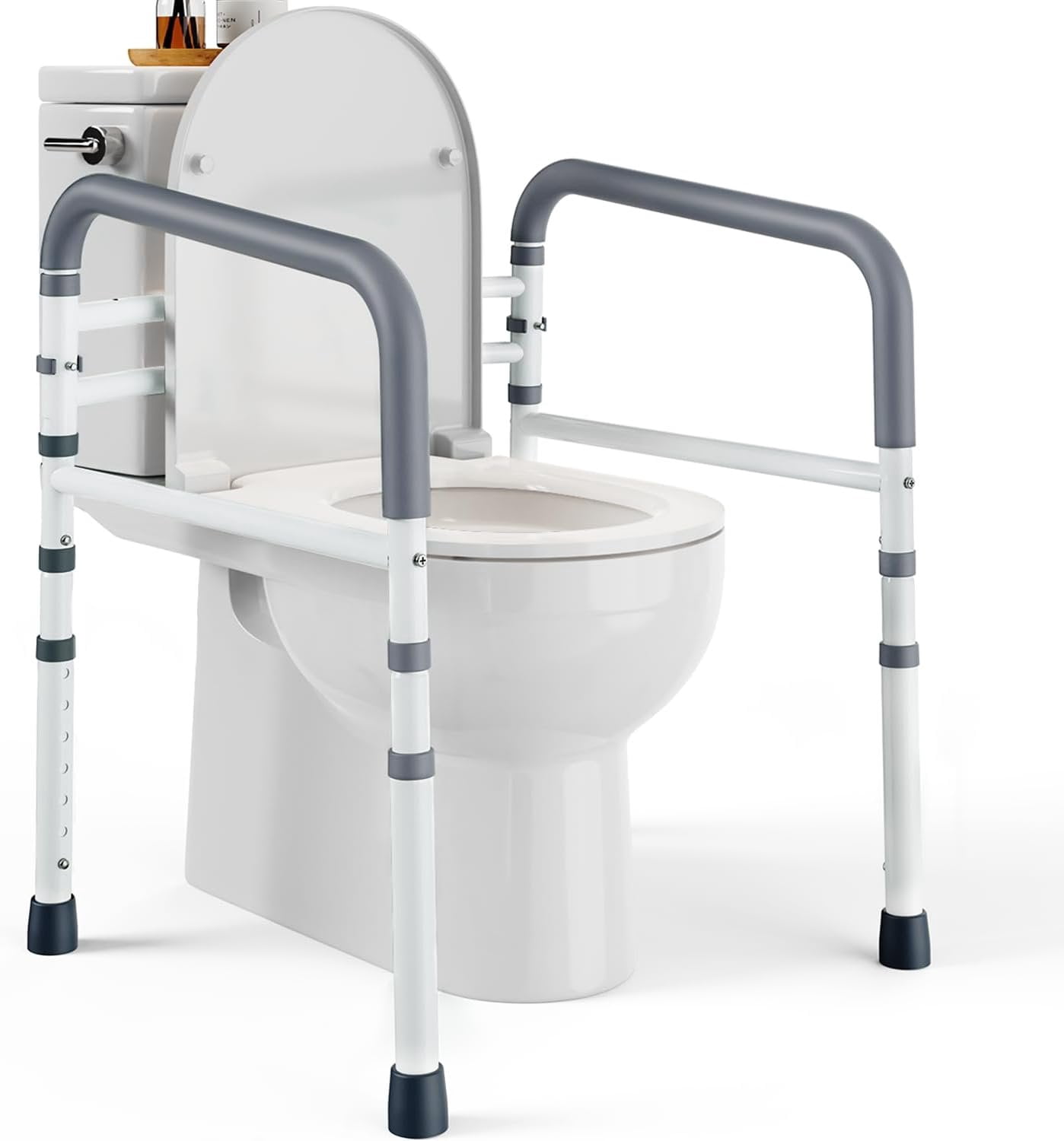 Toilet Safety Rails (350 lb) - Adjustable Toilet Safety Frame & Rails ...
